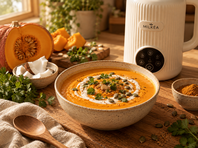 Velouté de potiron au lait de coco