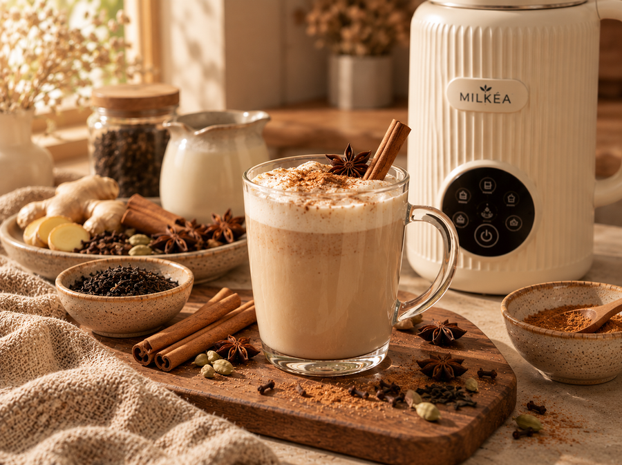 Latte au lait végétal maison dans une tasse