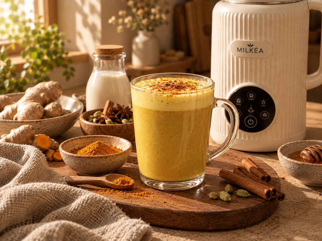 Golden milk au curcuma et lait végétal
