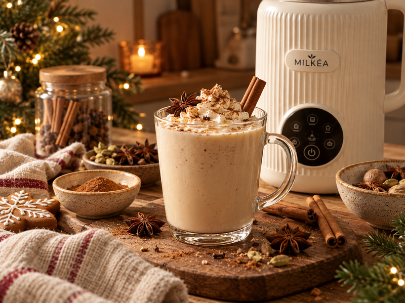 Lait de Noël épicé à l'orange et à la cannelle