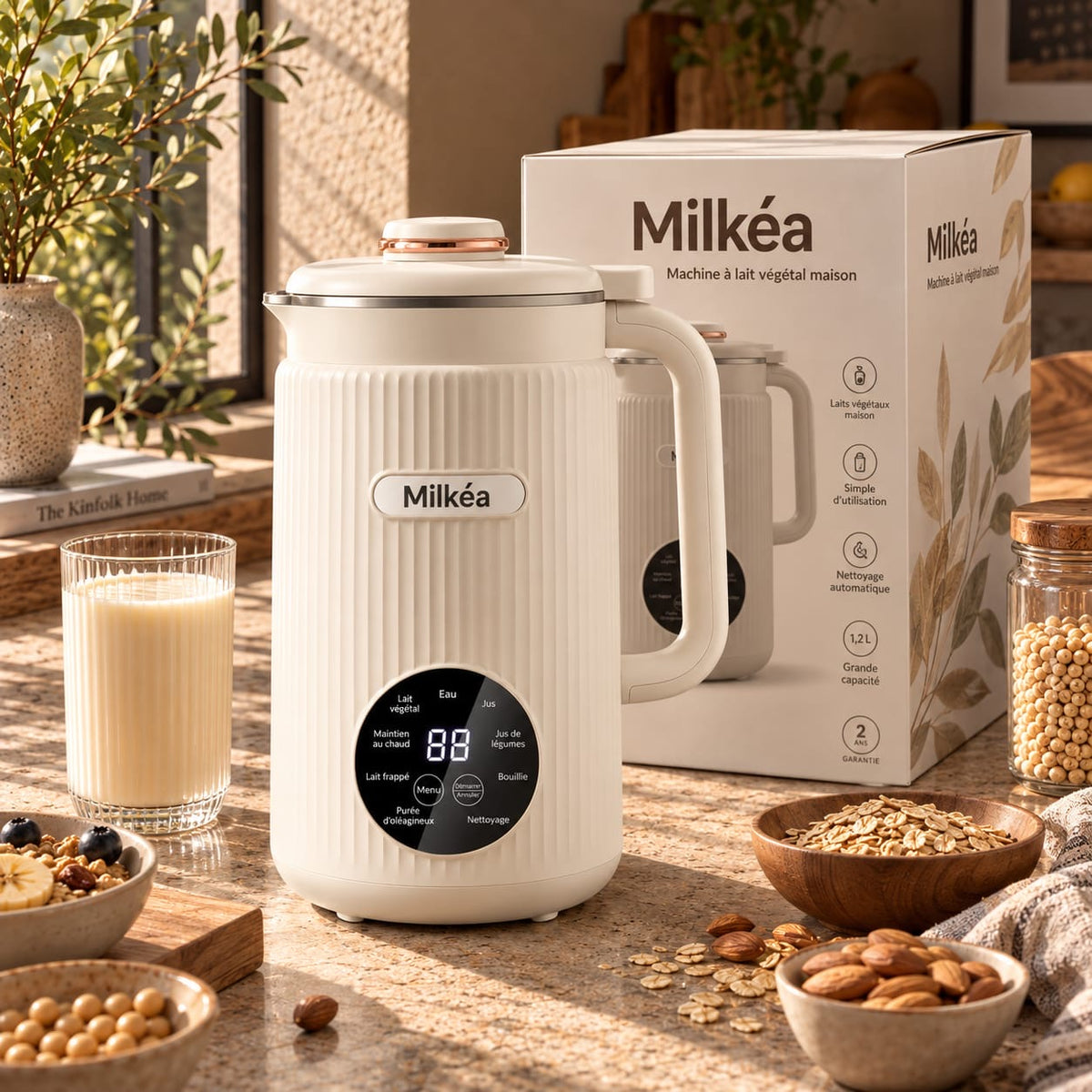 Lait végétal maison préparé avec la machine Milkéa